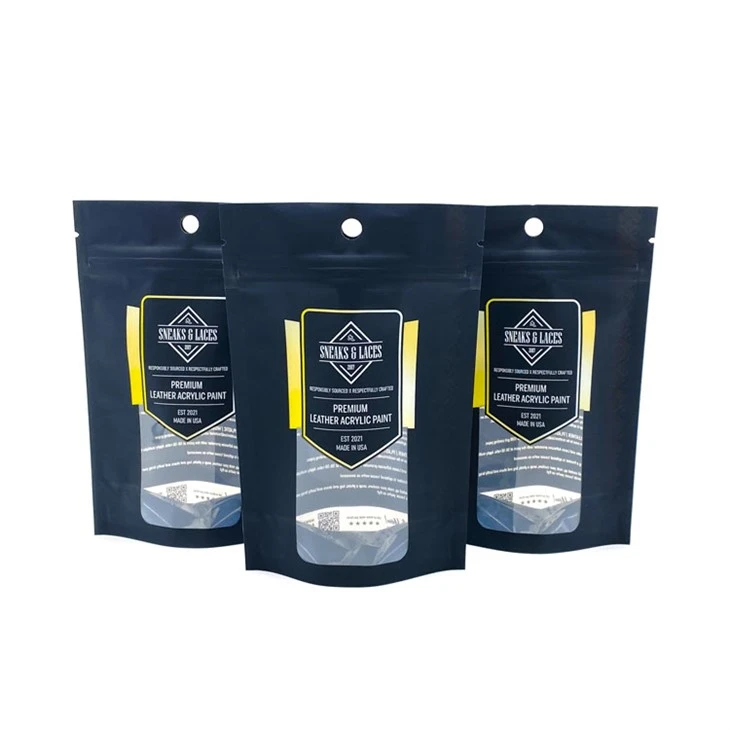 Custom View Window Plastic Stand Up Package Pouch With Hole